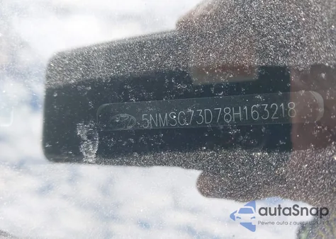 2008 Hyundai Santa Fe Gls z USA, uszkodzony, nr VIN 5NMSG73D78H163218